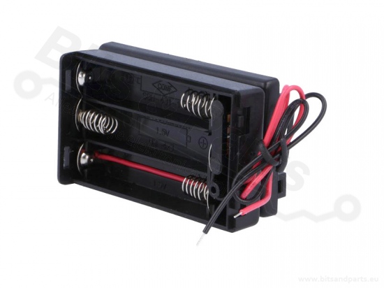 Battery holder AAA Penlite x 3 with switch/lid (4.5V)